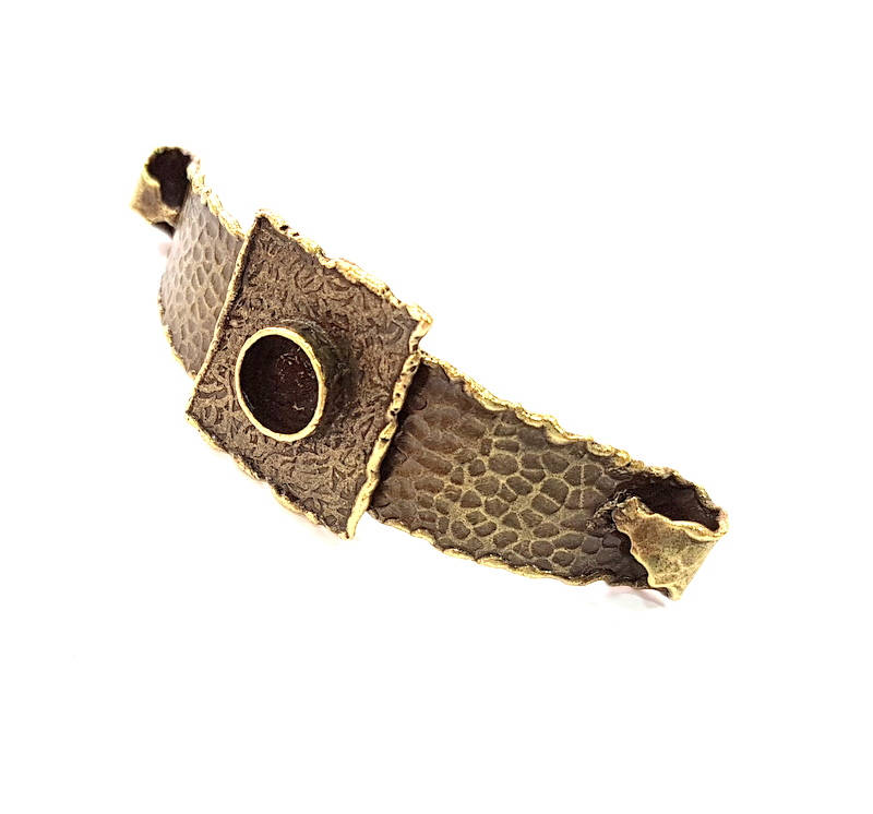 Hammered Bracelet Blanks Bangle Blanks Cuff Blanks Adjustable Bracelet Blank Antique Bronze Plated Brass (10mm Blanks) G8717