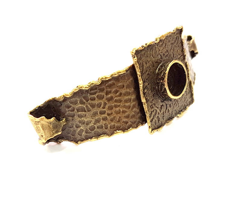 Hammered Bracelet Blanks Bangle Blanks Cuff Blanks Adjustable Bracelet Blank Antique Bronze Plated Brass (10mm Blanks) G8717