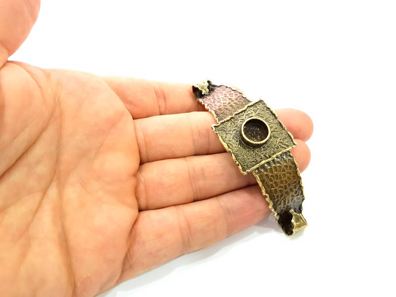 Hammered Bracelet Blanks Bangle Blanks Cuff Blanks Adjustable Bracelet Blank Antique Bronze Plated Brass (10mm Blanks) G8717