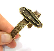Hammered Bracelet Blanks Bangle Blanks Cuff Blanks Adjustable Bracelet Blank Antique Bronze Plated Brass (32x10mm Blanks) G8719
