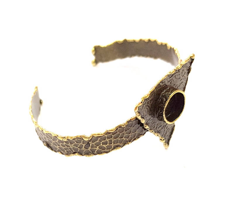 Hammered Bracelet Blanks Bangle Blanks Cuff Blanks Adjustable Bracelet Blank Antique Bronze Plated Brass (10mm Blanks) G8720