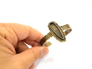 Hammered Bracelet Blanks Bangle Blanks Cuff Blanks Adjustable Bracelet Blank Antique Bronze Plated Brass (35x10mm Blanks) G8723