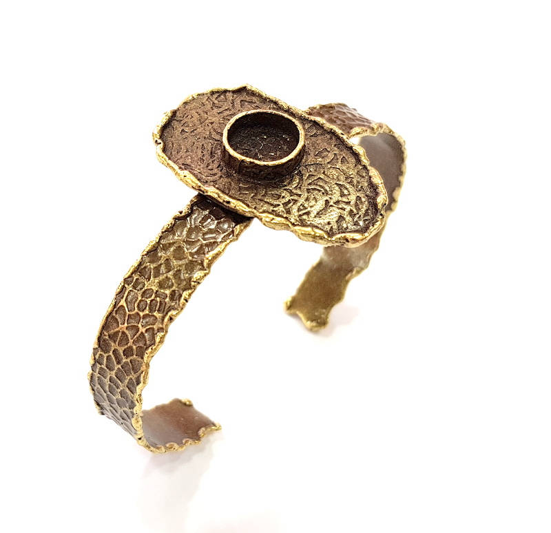 Hammered Bracelet Blanks Bangle Blanks Cuff Blanks Adjustable Bracelet Blank Antique Bronze Plated Brass (10mm Blanks) G8725