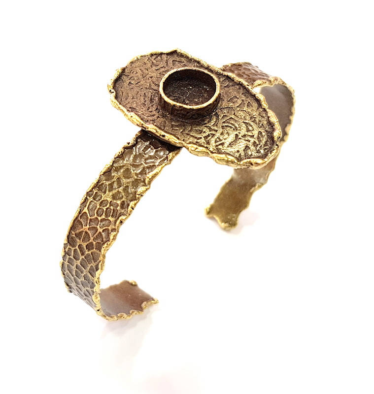 Hammered Bracelet Blanks Bangle Blanks Cuff Blanks Adjustable Bracelet Blank Antique Bronze Plated Brass (10mm Blanks) G8725