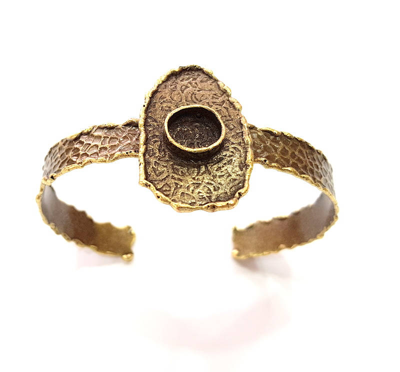 Hammered Bracelet Blanks Bangle Blanks Cuff Blanks Adjustable Bracelet Blank Antique Bronze Plated Brass (10mm Blanks) G8725