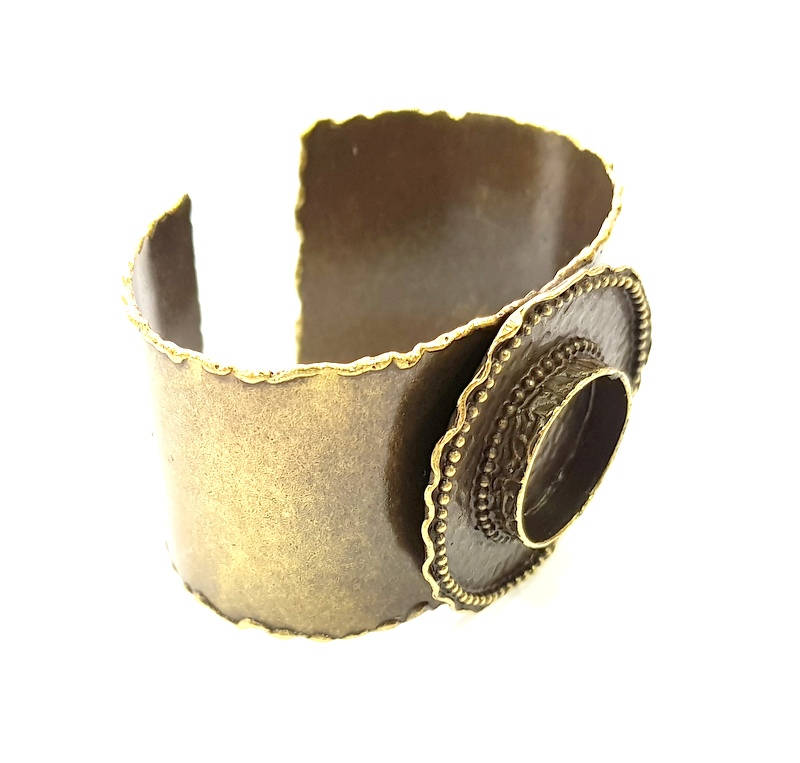 Hammered Bracelet Blanks Bangle Blanks Cuff Blanks Adjustable Bracelet Blank Antique Bronze Plated Brass (20mm Blanks) G8727