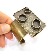 Hammered Bracelet Blanks Bangle Blanks Cuff Blanks Adjustable Bracelet Blank Antique Bronze Plated Brass (18x13mm 16mm 10mm Blanks) G8728