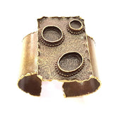 Hammered Bracelet Blanks Bangle Blanks Cuff Blanks Adjustable Bracelet Blank Antique Bronze Plated Brass (18x13mm 16mm 10mm Blanks) G8728