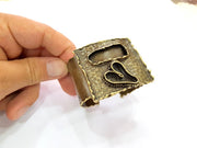 Hammered Bracelet Blanks Bangle Blanks Cuff Blanks Adjustable Bracelet Blank Antique Bronze Plated Brass (25x18mm Blanks) G8730
