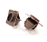Copper Ring Blank inlay Ring Blank Mosaic Ring Bezel Base Settings Cabochon Mountings (18x13mm blank ) Antique Copper Plated Brass G8732