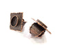 Copper Ring Blank inlay Ring Blank Mosaic Ring Bezel Base Settings Cabochon Mountings (18x13mm blank ) Antique Copper Plated Brass G8732