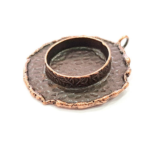 Antique Copper Pendant Blank Mosaic Base Blank inlay Blank Necklace Blank Resin Blank Mountings Antique Copper Plated Brass (20 mm ) G8734