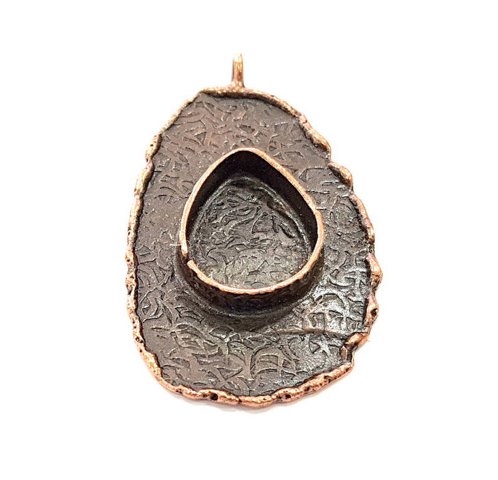 Antique Copper Pendant Blank Mosaic Base Blank inlay Blank Necklace Blank Resin Blank Mountings Antique Copper Plated Brass (52x30mm) G8737