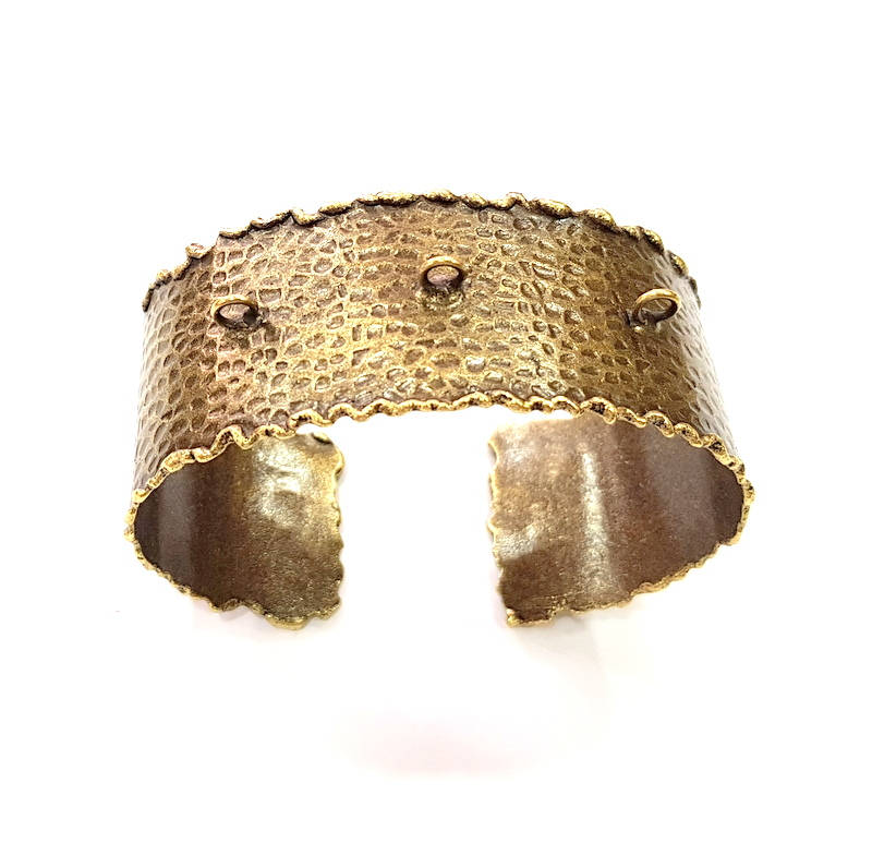 Hammered Bracelet Blanks Bangle Blanks Cuff Blanks Adjustable Bracelet Blank Antique Bronze Plated Brass  G8746