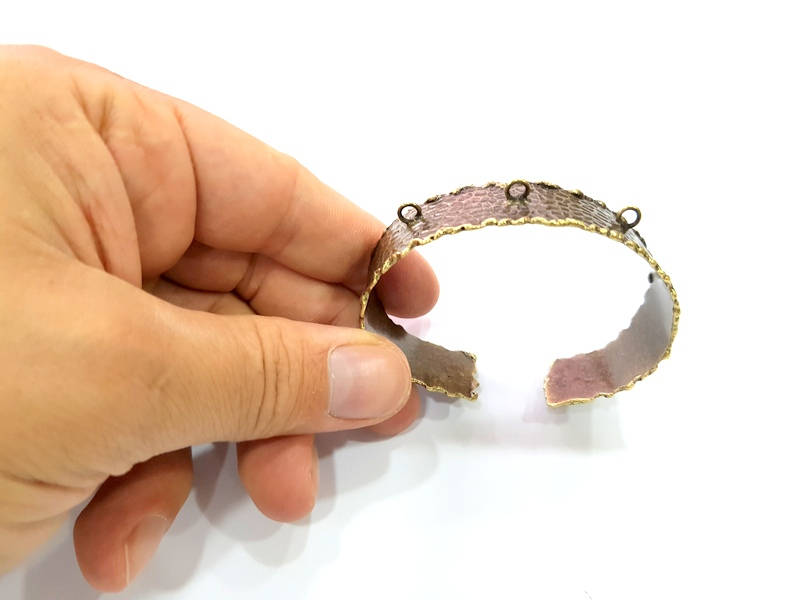 Hammered Bracelet Blanks Bangle Blanks Cuff Blanks Adjustable Bracelet Blank Antique Bronze Plated Brass  G13456