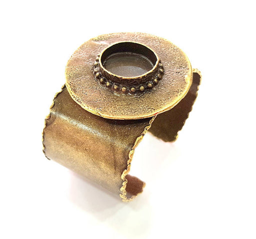 Hammered Bracelet Blanks Bangle Blanks Cuff Blanks Adjustable Bracelet Blank Antique Bronze Plated Brass (20mm Blanks) G8766