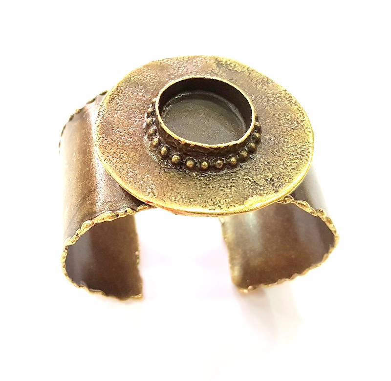 Hammered Bracelet Blanks Bangle Blanks Cuff Blanks Adjustable Bracelet Blank Antique Bronze Plated Brass (20mm Blanks) G8766