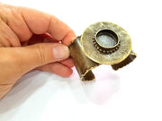 Hammered Bracelet Blanks Bangle Blanks Cuff Blanks Adjustable Bracelet Blank Antique Bronze Plated Brass (20mm Blanks) G8766