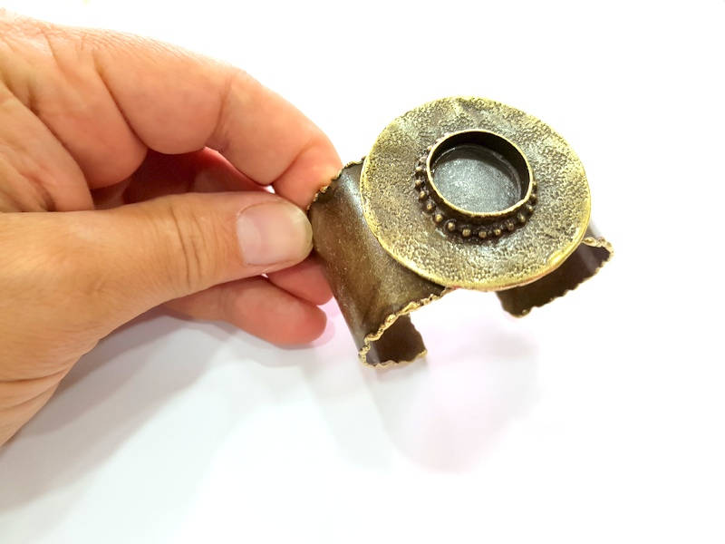Hammered Bracelet Blanks Bangle Blanks Cuff Blanks Adjustable Bracelet Blank Antique Bronze Plated Brass (20mm Blanks) G8766