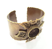 Bracelet Blanks Bangle Blanks Cuff Blanks Adjustable Bracelet Blank Antique Bronze Plated Brass (20mm Blanks) G8767