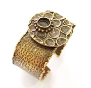 Hammered Bracelet Blanks Bangle Blanks Cuff Blanks Adjustable Bracelet Blank Antique Bronze Plated Brass (10mm Blanks) G8768