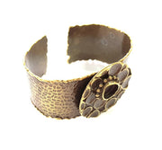 Hammered Bracelet Blanks Bangle Blanks Cuff Blanks Adjustable Bracelet Blank Antique Bronze Plated Brass (10mm Blanks) G8768