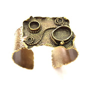 Hammered Bracelet Blanks Bangle Blanks Cuff Blanks Adjustable Bracelet Blank Antique Bronze Plated Brass (18x13mm and 10mm Blanks) G8769