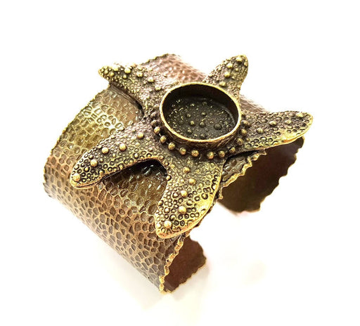 Hammered Bracelet Blanks Bangle Blanks Cuff Blanks Adjustable Bracelet Blank Antique Bronze Plated Brass (20mm Blanks) G13618