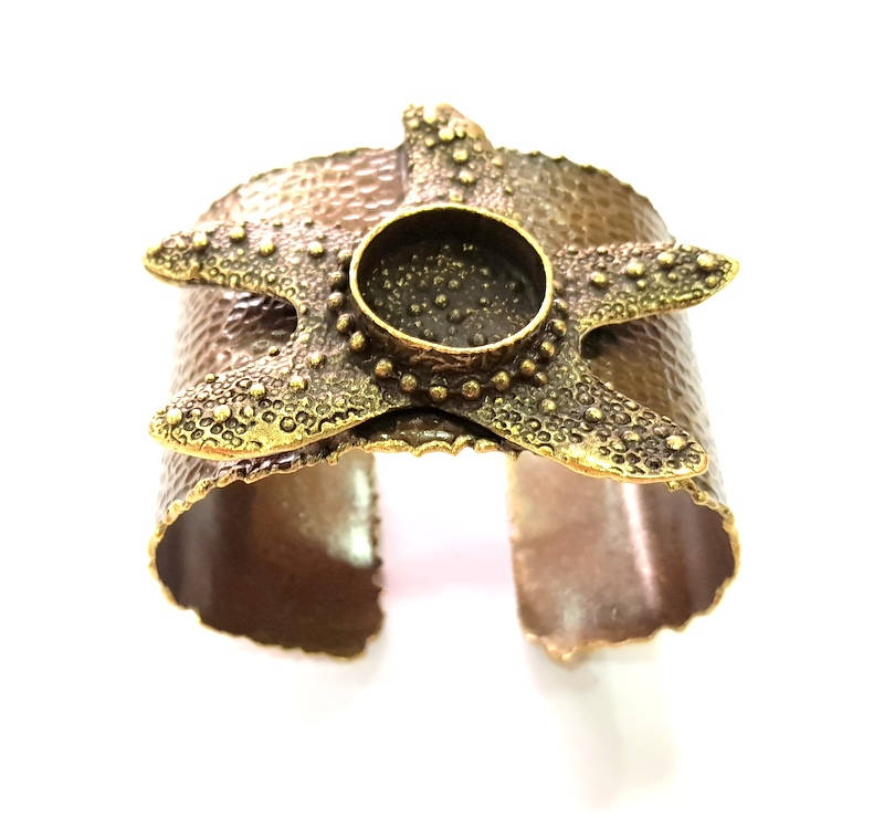 Hammered Bracelet Blanks Bangle Blanks Cuff Blanks Adjustable Bracelet Blank Antique Bronze Plated Brass (20mm Blanks) G13618