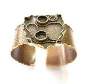 Hammered Bracelet Blanks Bangle Blanks Cuff Blanks Adjustable Bracelet Blank Antique Bronze Plated Brass (10mm Blanks) G8772