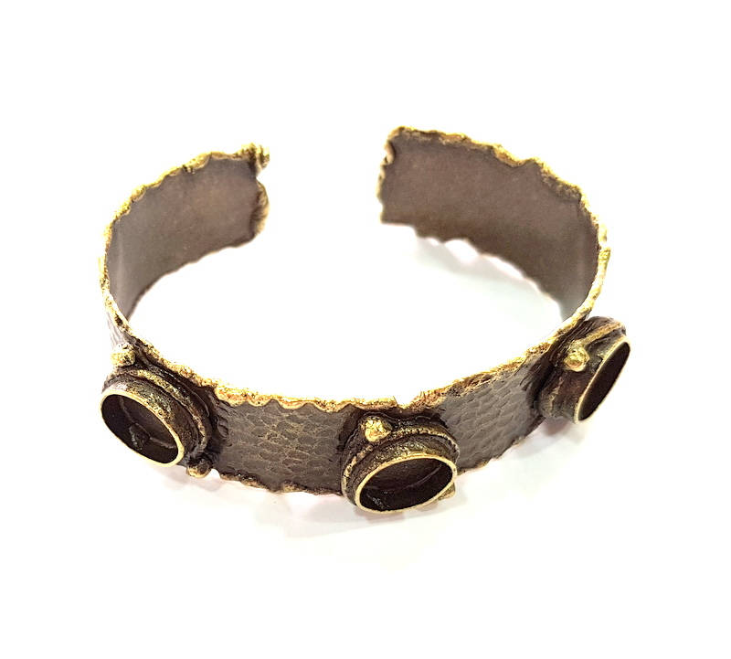 Hammered Bracelet Blanks Bangle Blanks Cuff Blanks Adjustable Bracelet Blank Antique Bronze Plated Brass (10mm Blanks) G8773