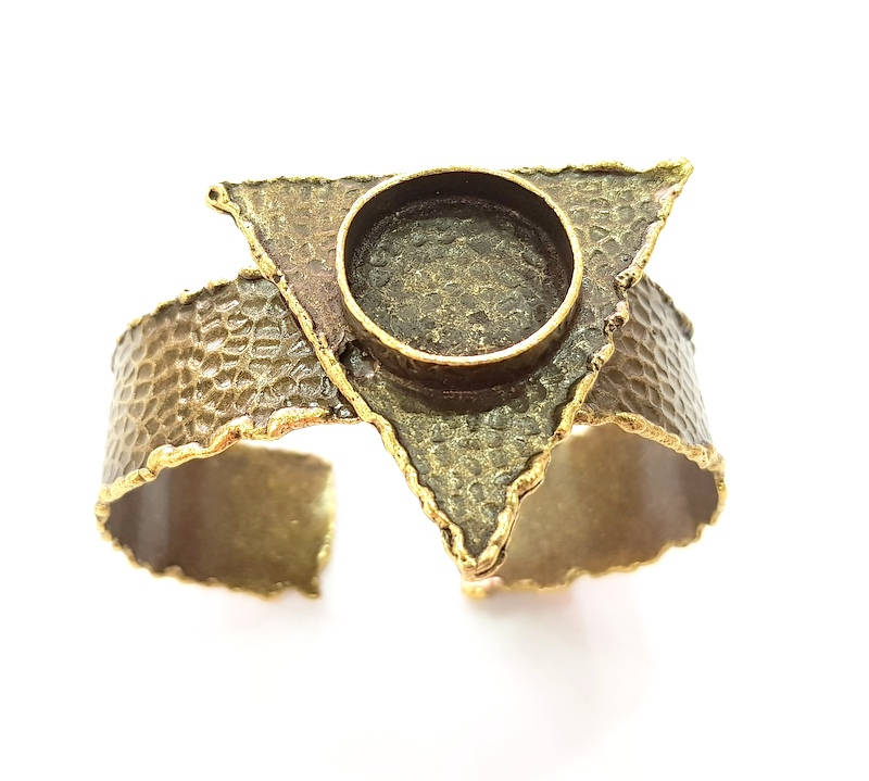Hammered Bracelet Blanks Bangle Blanks Cuff Blanks Adjustable Bracelet Blank Antique Bronze Plated Brass (20mm Blanks) G8774
