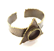 Hammered Bracelet Blanks Bangle Blanks Cuff Blanks Adjustable Bracelet Blank Antique Bronze Plated Brass (20mm Blanks) G8774