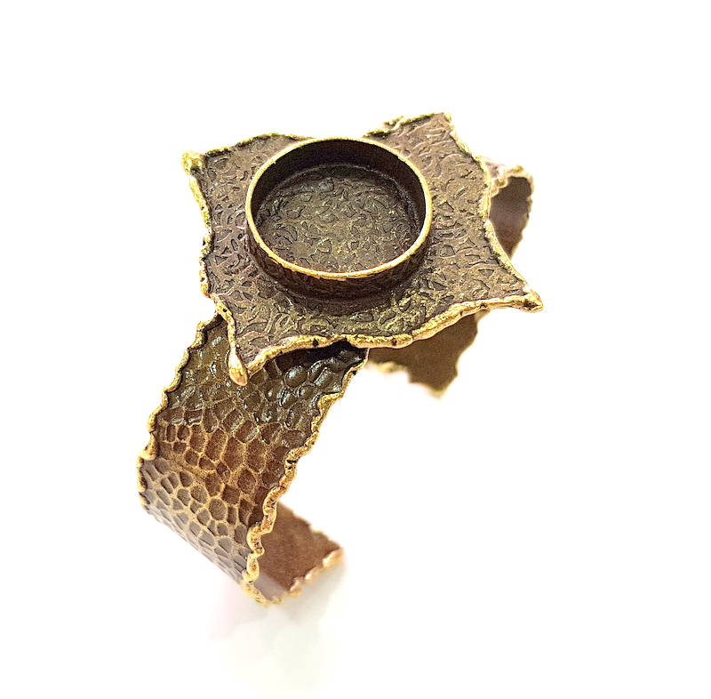 Hammered Bracelet Blanks Bangle Blanks Cuff Blanks Adjustable Bracelet Blank Antique Bronze Plated Brass (20mm Blanks) G8776