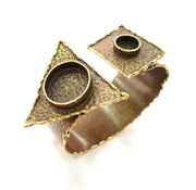 Hammered Bracelet Blanks Bangle Blanks Cuff Blanks Adjustable Bracelet Blank Antique Bronze Plated Brass (20mm and 10mm Blanks) G8777