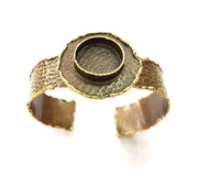 Hammered Bracelet Blanks Bangle Blanks Cuff Blanks Adjustable Bracelet Blank Antique Bronze Plated Brass (20mm Blanks) G8778