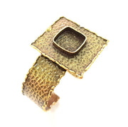Hammered Bracelet Blanks Bangle Blanks Cuff Blanks Adjustable Bracelet Blank Antique Bronze Plated Brass (16x16mm Blanks) G8782