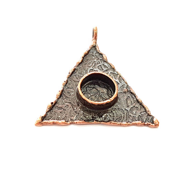 Antique Copper Pendant Blank Mosaic Base Blank inlay Blank Necklace Blank Resin Blank Mountings Antique Copper Plated Brass (37x37mm) G8785