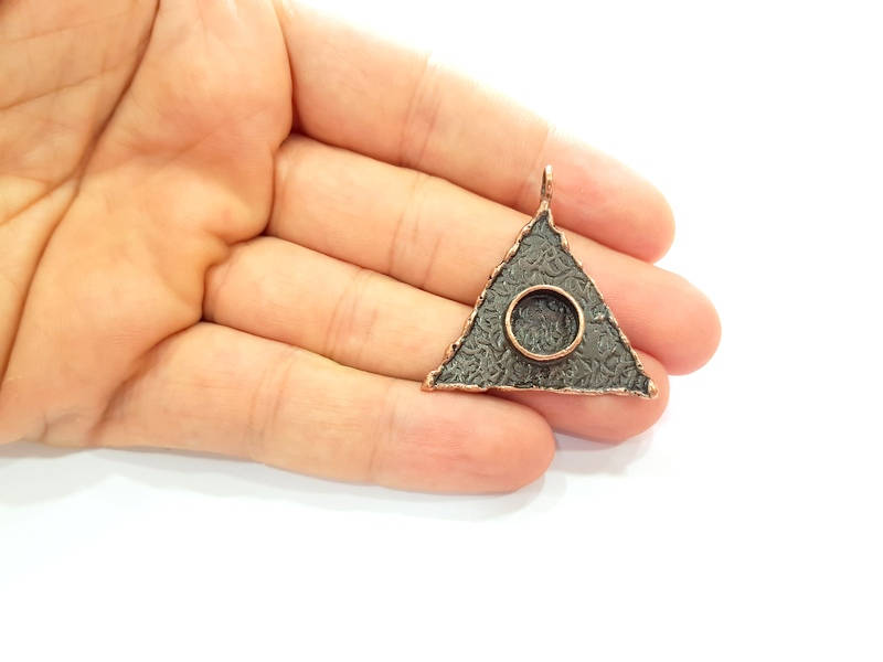 Antique Copper Pendant Blank Mosaic Base Blank inlay Blank Necklace Blank Resin Blank Mountings Antique Copper Plated Brass (37x37mm) G8785