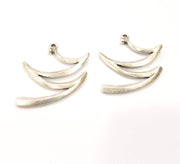 4 Silver Charms Antique Silver Plated Charms (36x29mm) G9499