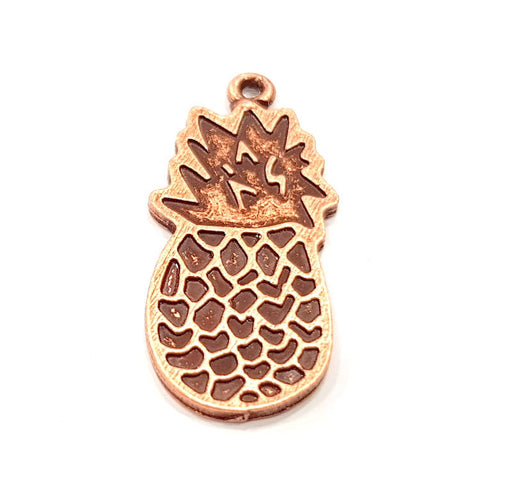 2 Pineapple Charm Copper Charms Copper Plated Charm (40x16mm) G9501