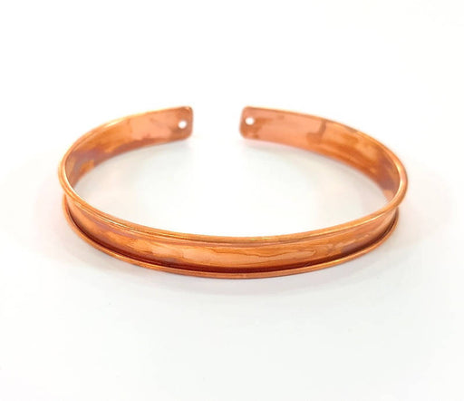 5 Pcs Raw Copper Bracelet Blanks Bangle Blanks Cuff Blanks Adjustable Bracelet Blank ( 10mm Blanks ) G7782