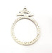 2 Silver Pendant Antique Silver Plated Pendant (55x40mm) G8813