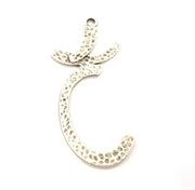 2 Silver Charms Antique Silver Plated Pendant (59x20mm) G8815