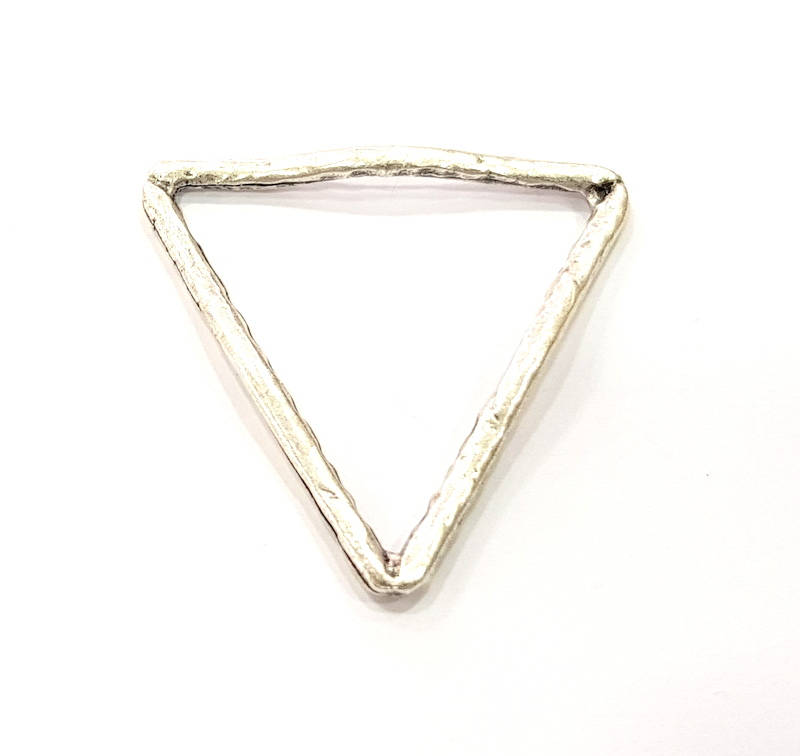 4 Silver Pendant Antique Silver Plated Pendant (37x35mm) G8816