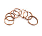 10 Antique Copper Circle Pendant Antique Copper Plated Pendant (22mm) G8824