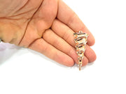 2 Rose Gold Charms Rose Gold Plated Charms (54x21 mm) G8837