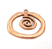 Copper Color Pendant Copper Medallion Pendant Copper Plated Pendant (51mm) G9502