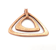 Copper Pendant Triangle Pendant Copper Medallion Pendant Copper Plated Pendant (52x51mm) G9504