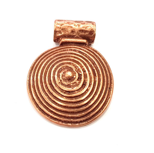 Copper Pendant Copper Medallion Pendant Copper Plated Pendant (56x41mm) G9506